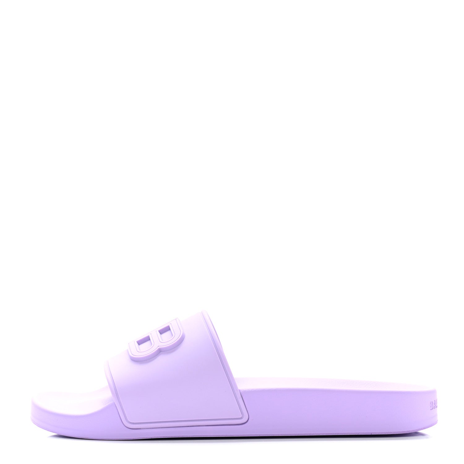 Balenciaga Rubber BB Womens Pool Slide Sandals 38 Lilac 1 of 8