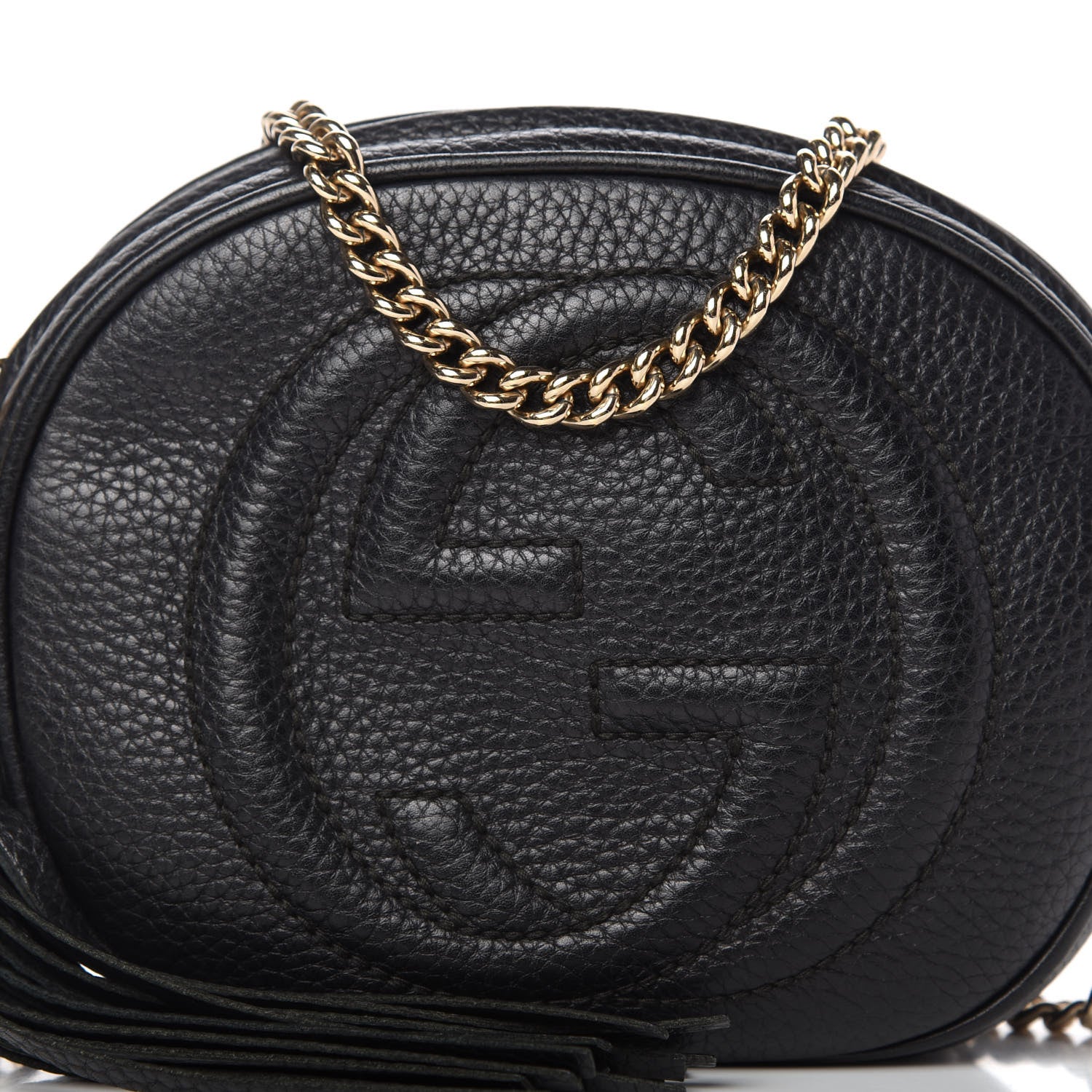 Gucci Pebbled Calfskin Mini Soho Chain Bag Black 10 of 10