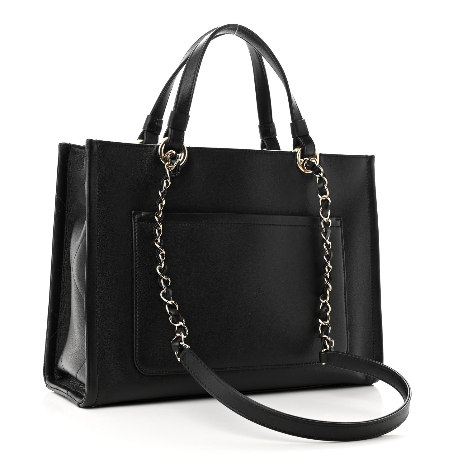 Chanel Calfskin CC Zipped Shopping Tote Black 2 of 11