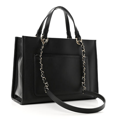 Chanel Calfskin CC Zipped Shopping Tote Black 2 of 11