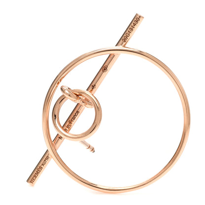 Hermes 18K Rose Gold PM Loop Earrings 4 of 6