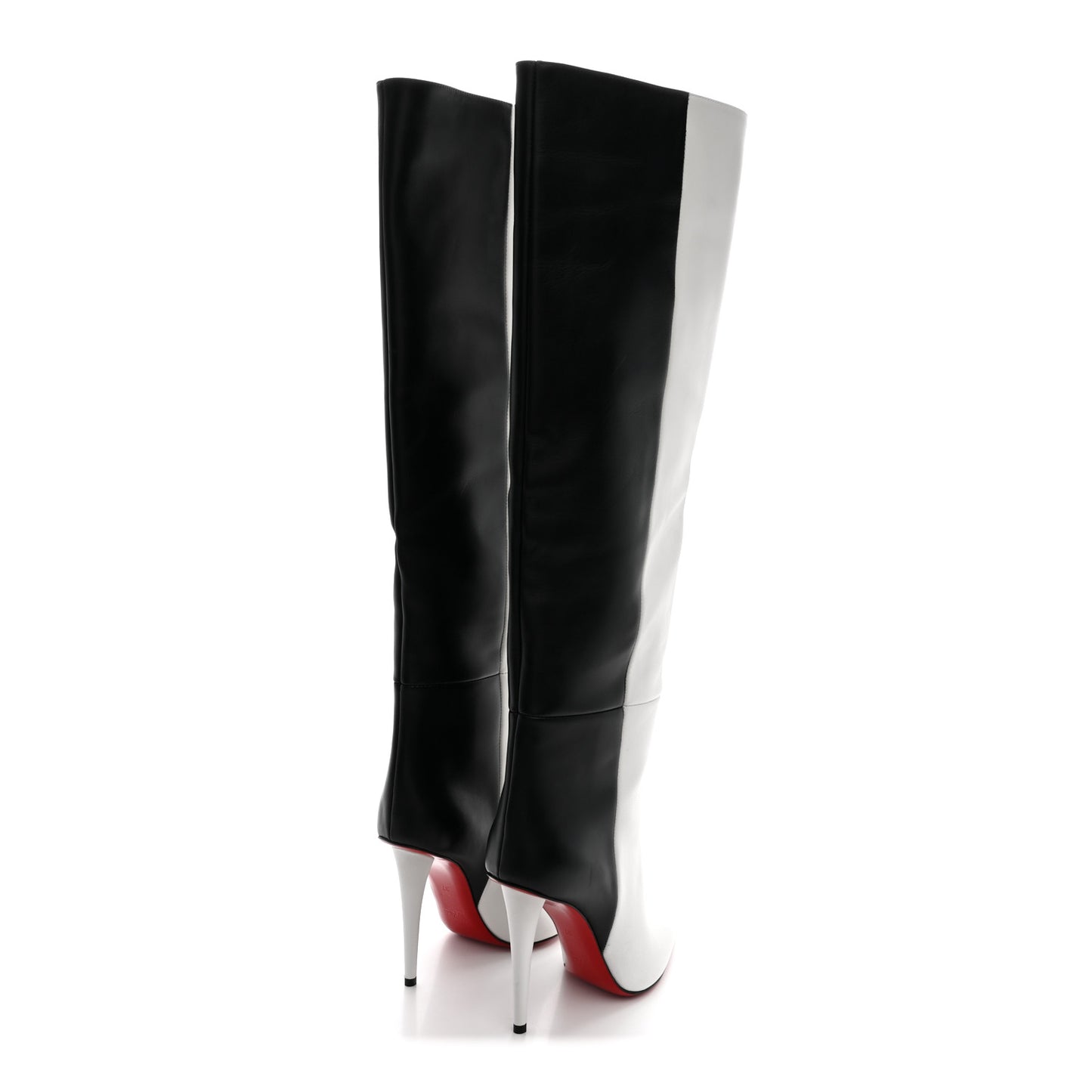 Calfskin Astrilarge 100 Knee Boots 37 Black White