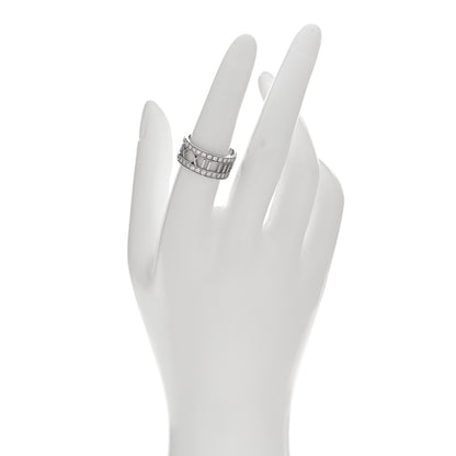 Tiffany 18K White Gold Diamond Wide Atlas Open Ring 54 6.75 2 of 4