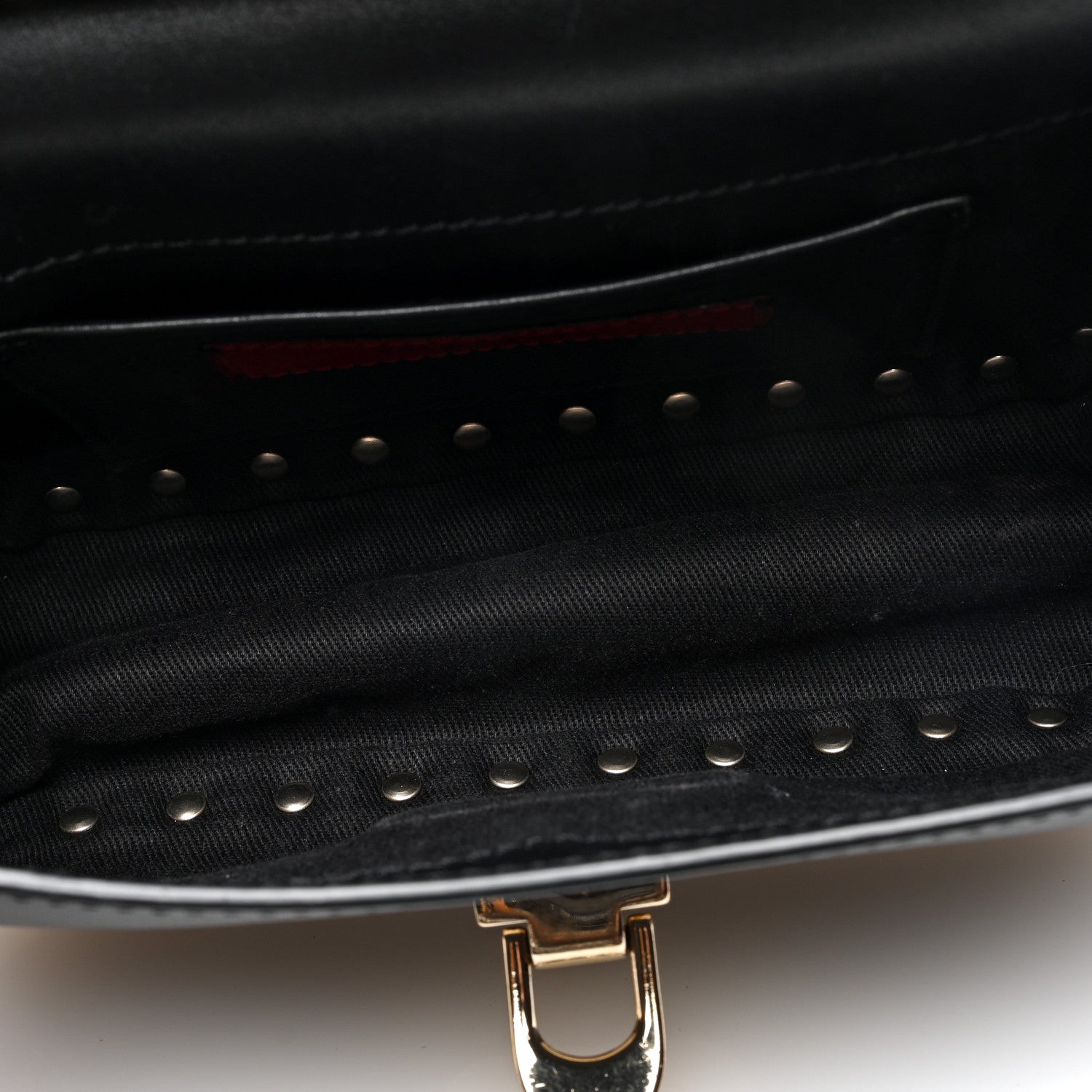 Valentino Garavani Vitello Mini Rockstud Flap Saddle Crossbody Bag Black 5 of 9