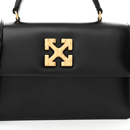 Off-White Calfskin Jitney 1.4 Top Handle Bag Black 7 of 9