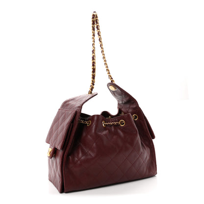Chanel Caviar Quilted Small Chanel 25 Handbag Burgundy 3 of 10