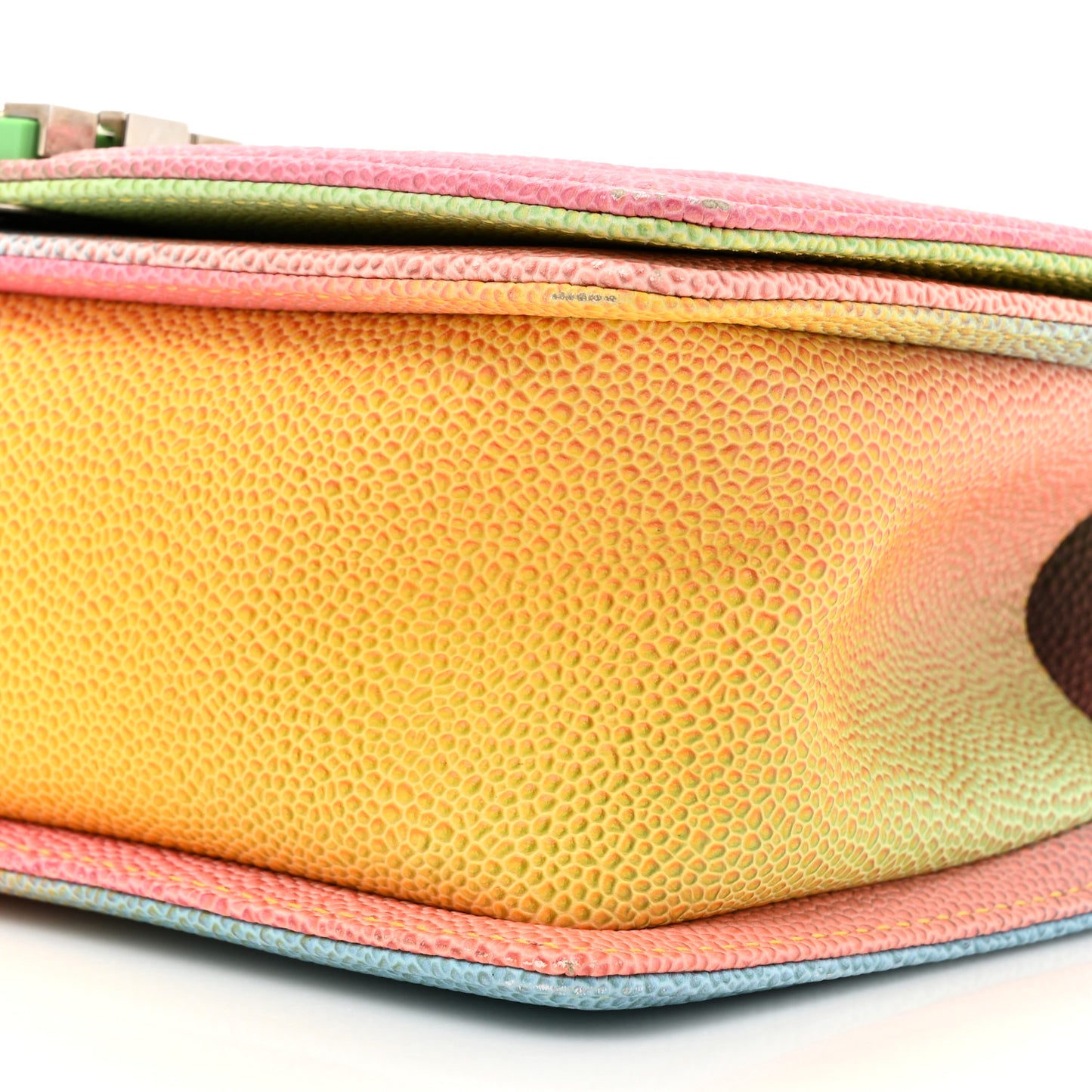 Caviar Quilted Medium Cuba Rainbow Boy Flap Multicolor