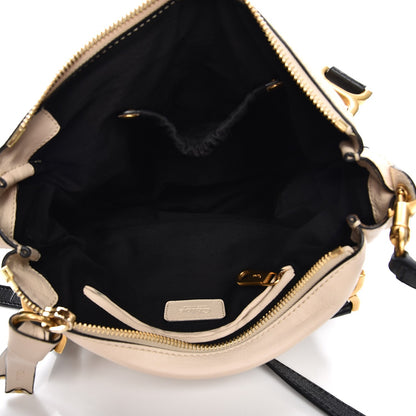 Chloe Calfskin Medium Marcie Satchel Abstract White Black 6 of 12