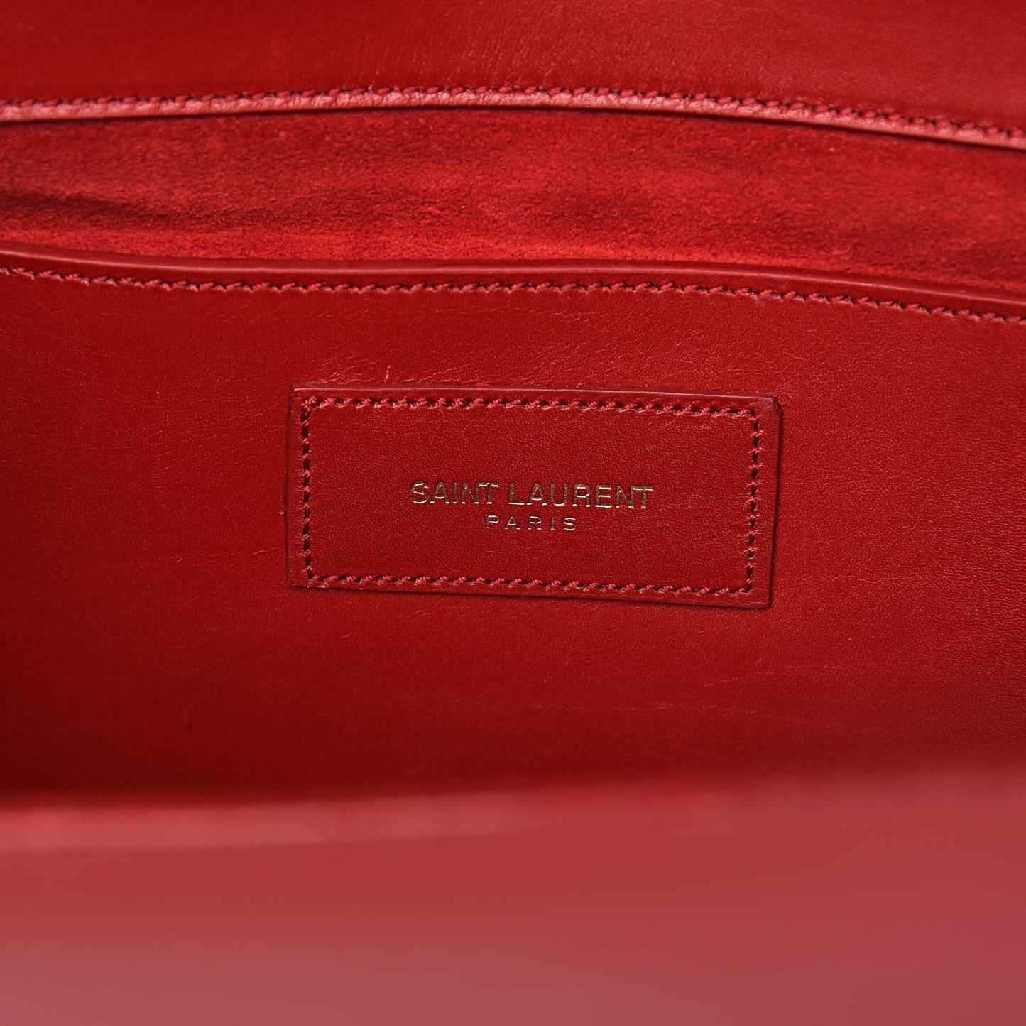 Calfskin Classic Monogram Tassel Clutch Red