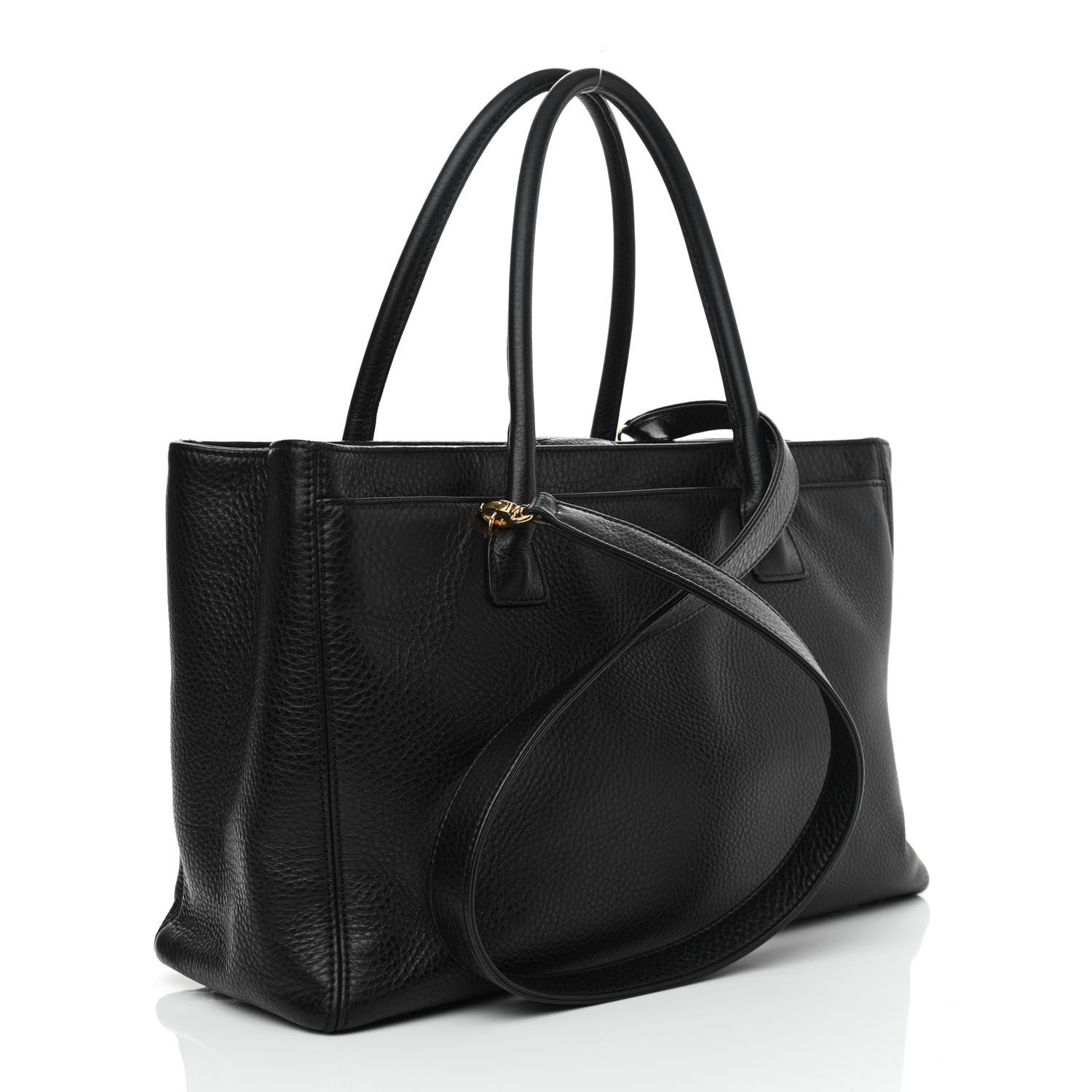 Chanel Calfskin Cerf Executive Shopper Tote Black 3 of 17