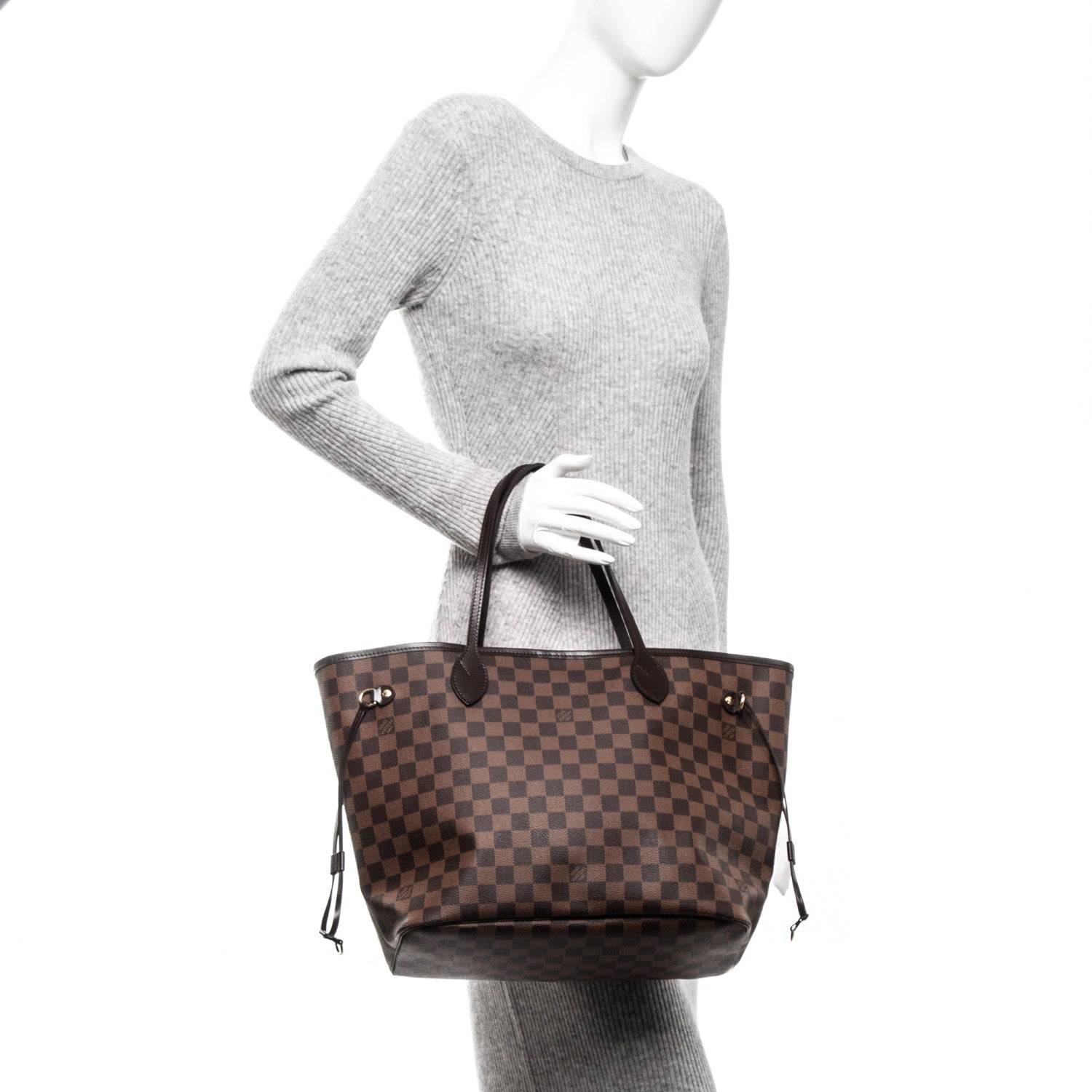 Louis Vuitton Damier Ebene Neo Neverfull MM Rose Ballerine 2 of 6