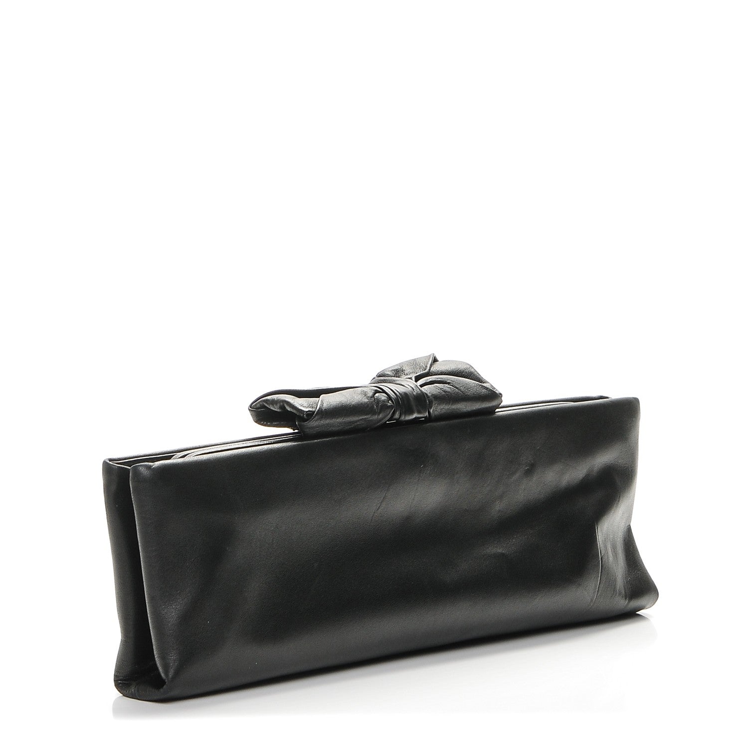 Chanel Lambskin Bow Clutch Black 3 of 7