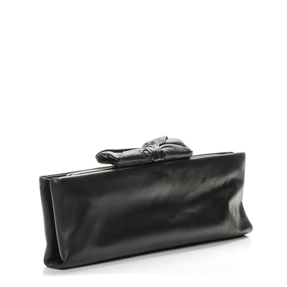 Chanel Lambskin Bow Clutch Black 3 of 7