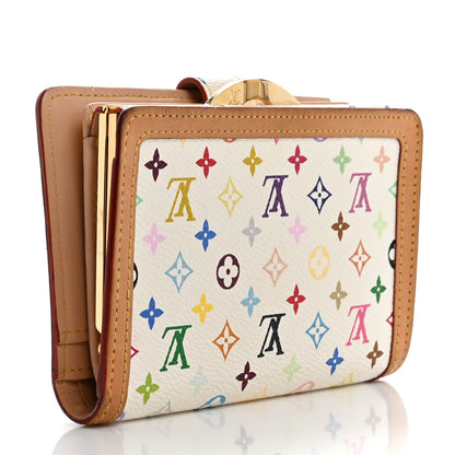 Louis Vuitton Monogram Multicolor French Purse Wallet White 3 of 13