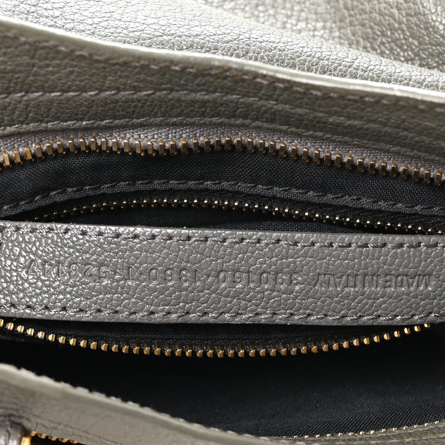 Balenciaga Chevre Gold Metallic Edge Hardware Mini City Gris Acier 7 of 10