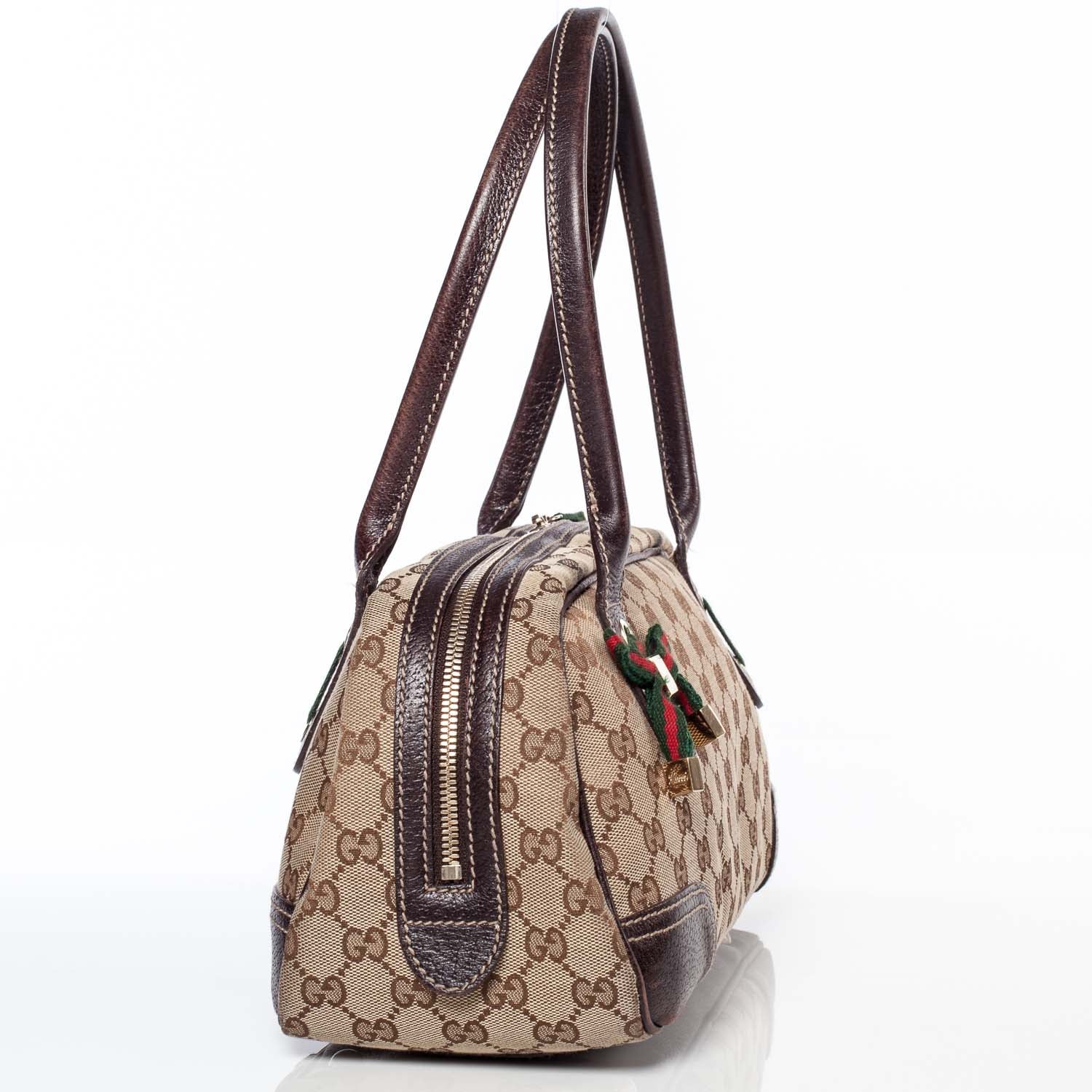 Gucci Monogram Small Princy Satchel Dark Brown 4 of 9