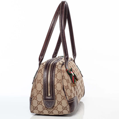 Gucci Monogram Small Princy Satchel Dark Brown 4 of 9