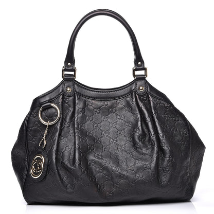 Gucci Guccissima Medium Sukey Tote Black 1 of 7