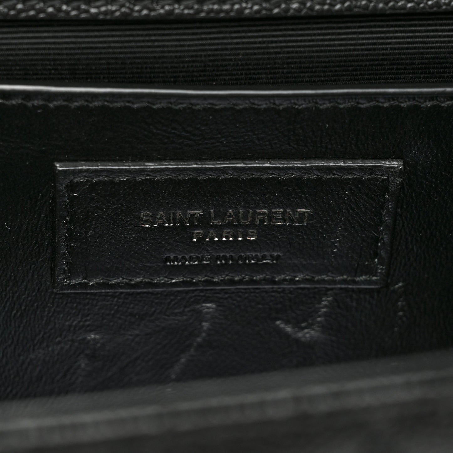 Grain De Poudre Textured Mixed Matelasse Triquilt Medium Monogram Satchel Black