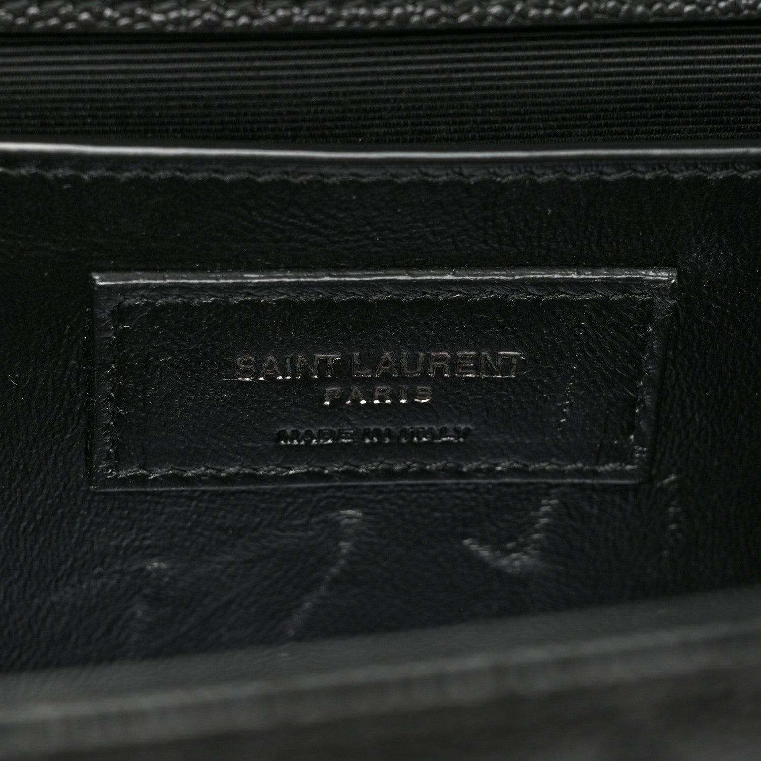 Saint Laurent Grain De Poudre Textured Mixed Matelasse Triquilt Medium Monogram Satchel Black 6 of 11