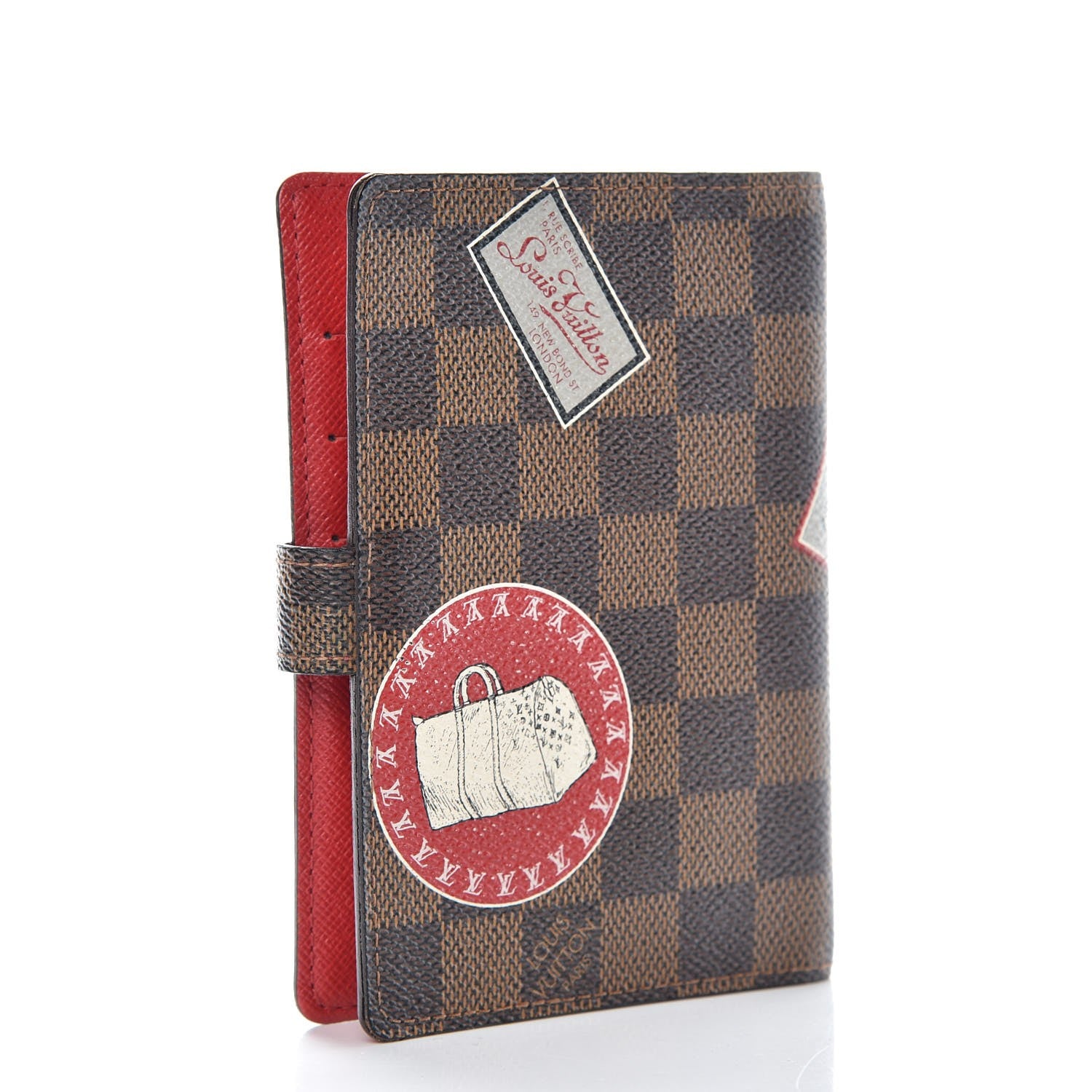 Louis Vuitton Damier Ebene Patch Small Ring Agenda Cover 3 of 8