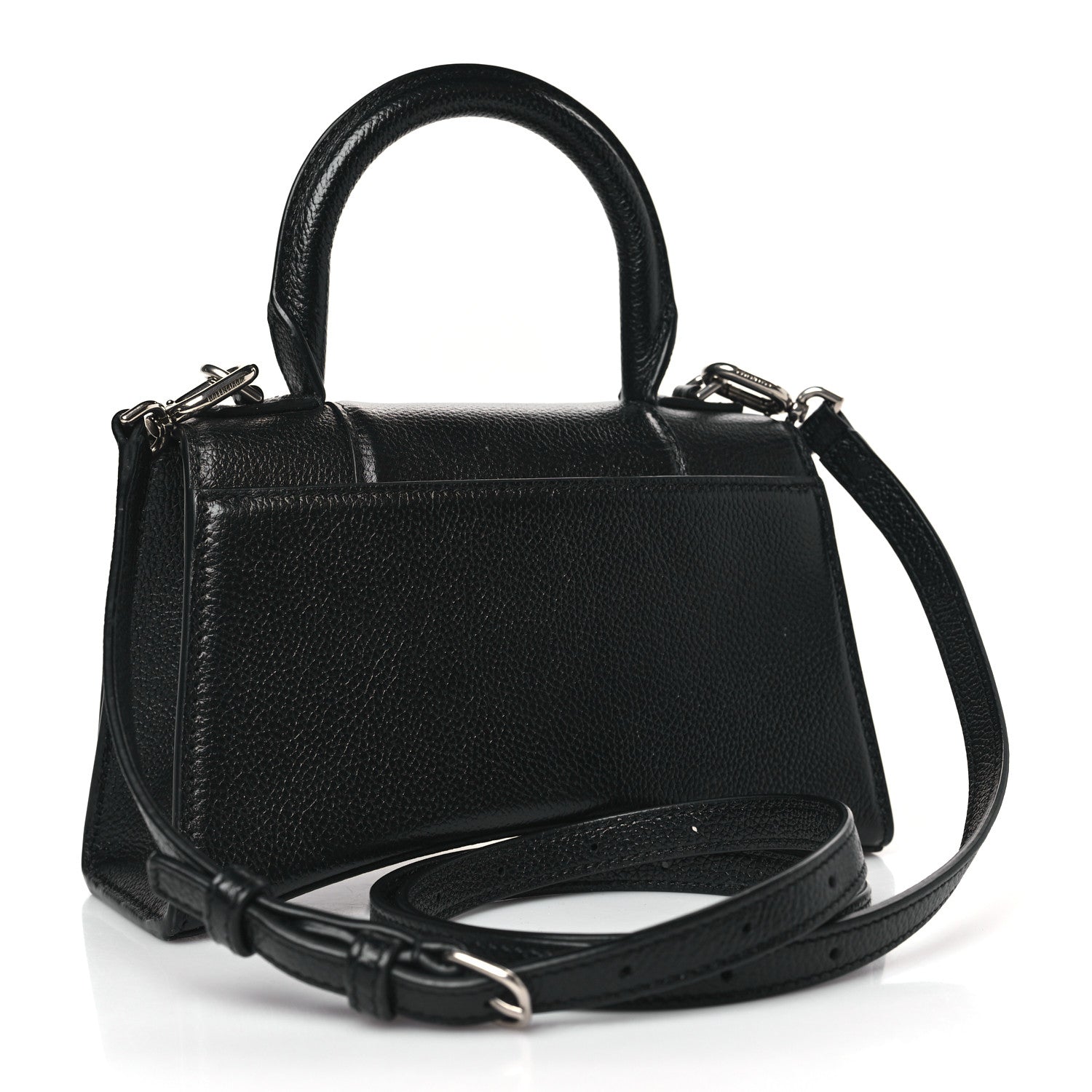 Balenciaga Grained Calfskin Hourglass Top Handle Bag XS Black 3 of 10