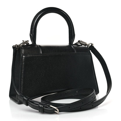 Balenciaga Grained Calfskin Hourglass Top Handle Bag XS Black 3 of 10