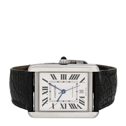 Cartier Stainless Steel Alligator 31mm Tank Solo Automatic Watch 2 of 6