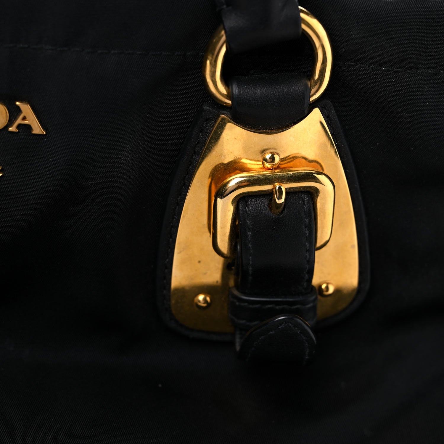 Prada Tessuto Nylon Soft Calfskin Shopping Satchel Black 21 of 24