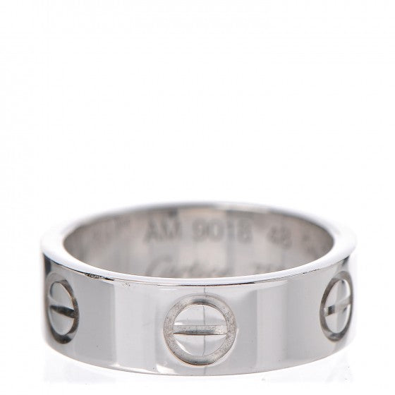 18K White Gold 5.5mm LOVE Ring 48 4.5