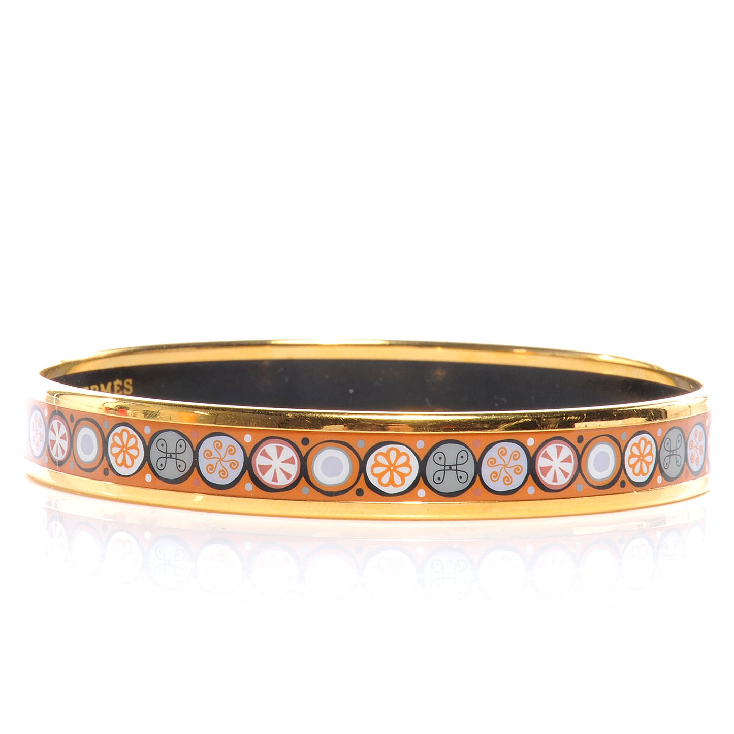 Enamel Narrow Printed Bracelet 70 Orange