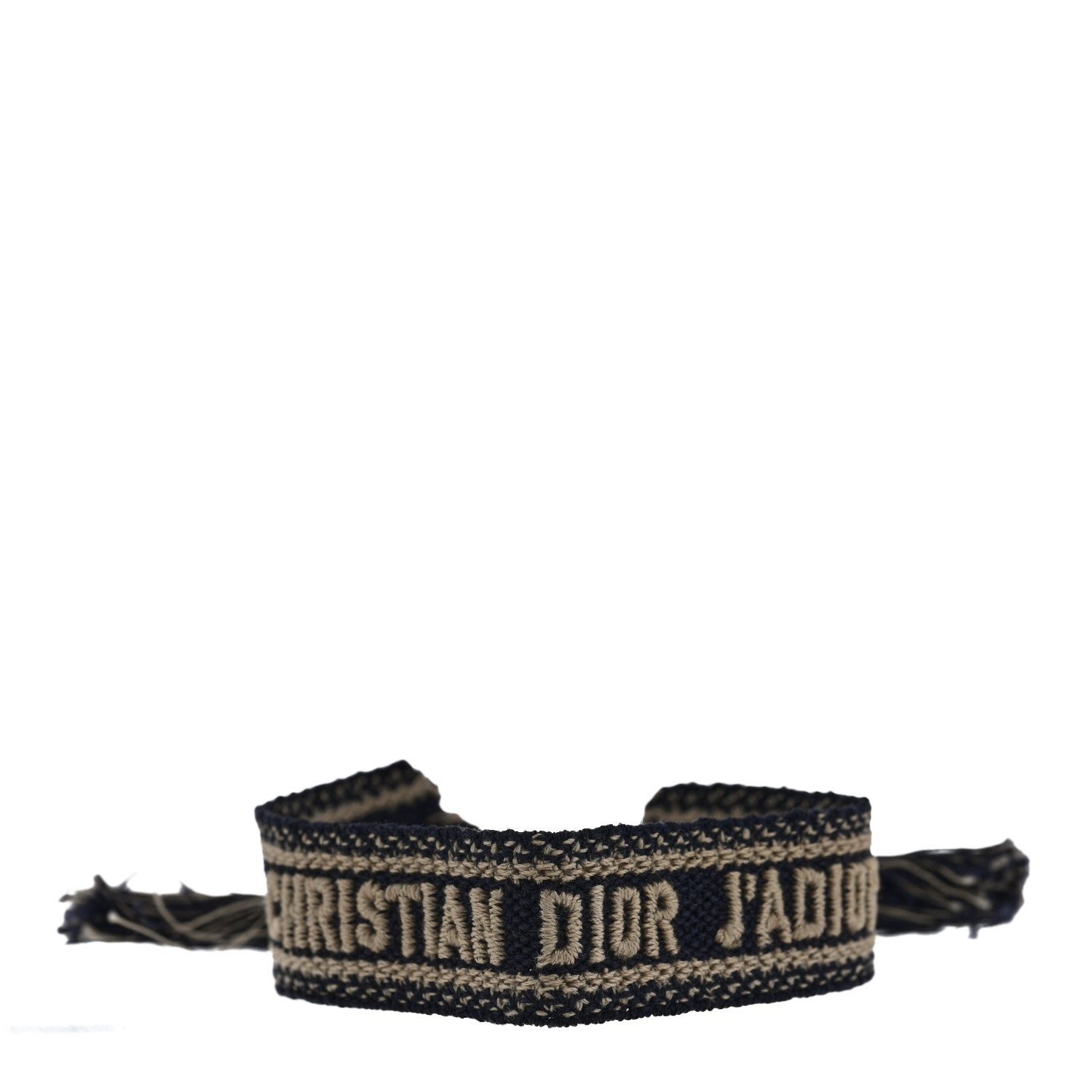 Christian Dior Woven Cotton J'Adior Friendship Bracelet Navy 1 of 3