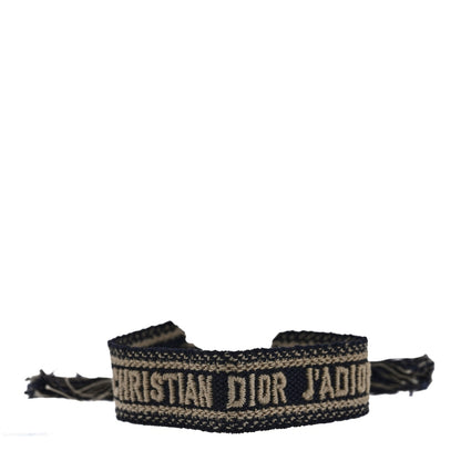 Christian Dior Woven Cotton J'Adior Friendship Bracelet Navy 1 of 3