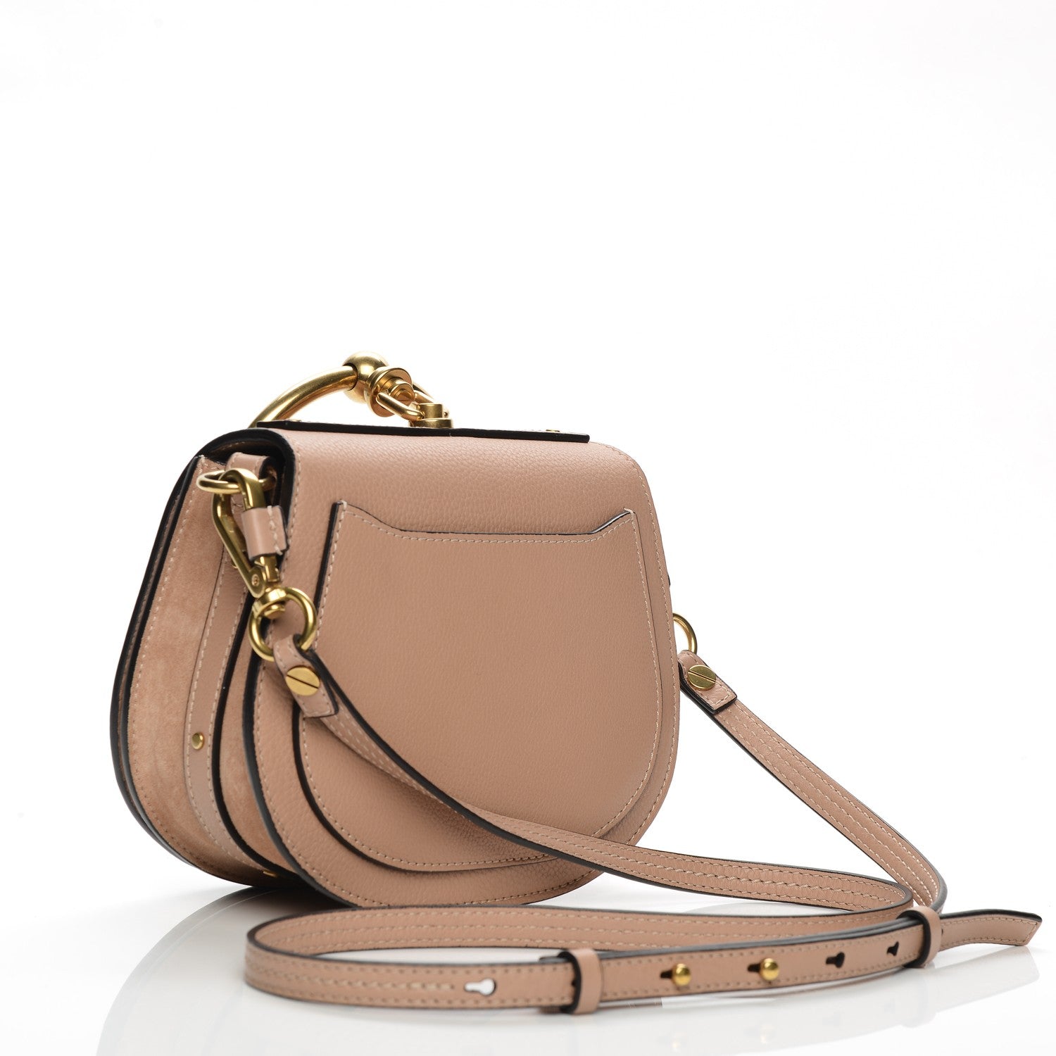 Chloe Calfskin Suede Small Nile Bracelet Bag Biscotti Beige 4 of 9