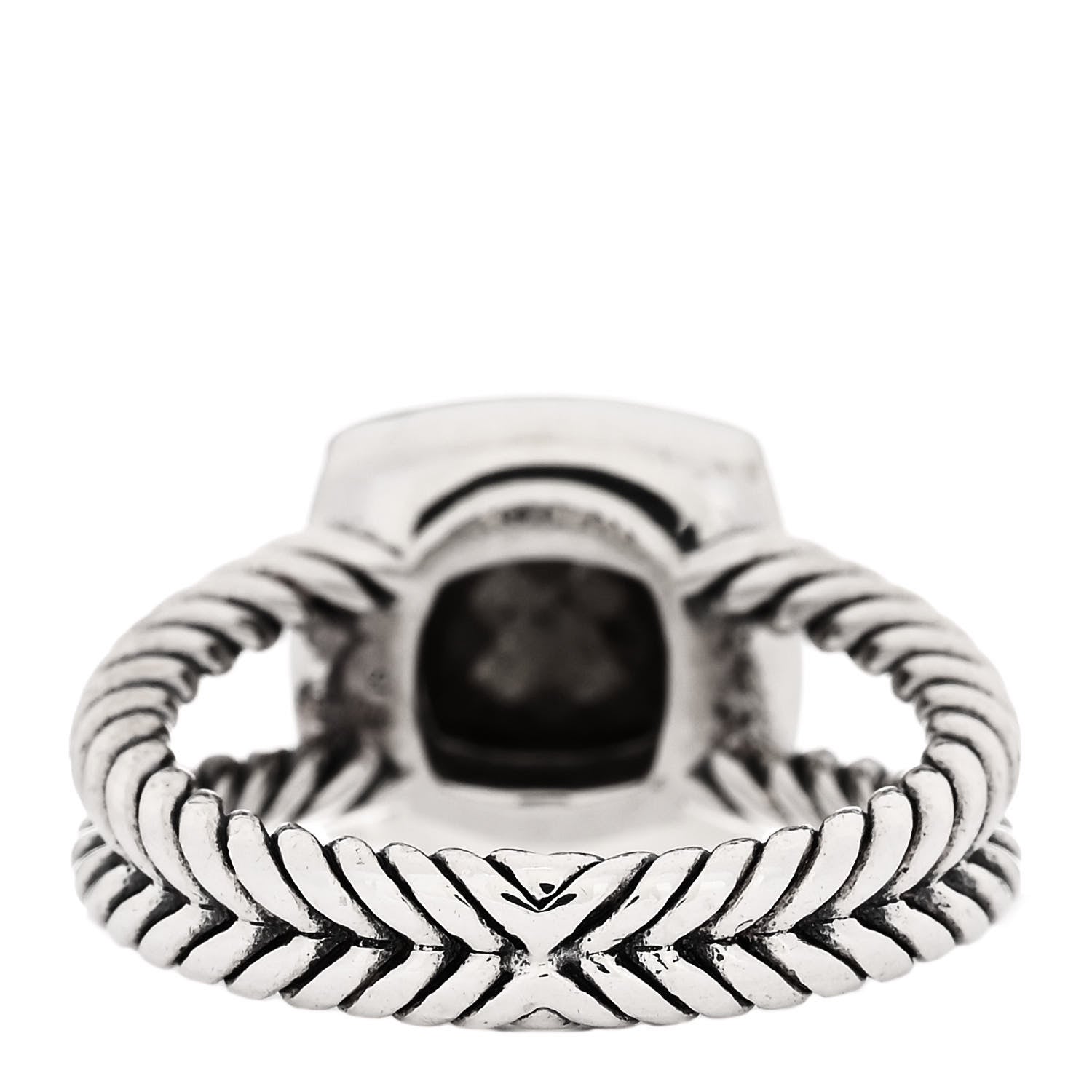 David Yurman Sterling Silver 18K Yellow Gold Diamond 7mm Petite Albion Ring 51 5.75 4 of 6