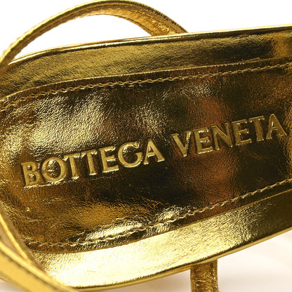 Bottega Veneta Laminated Calfskin The Line 90mm Sandals 36.5 Gold 8 of 9