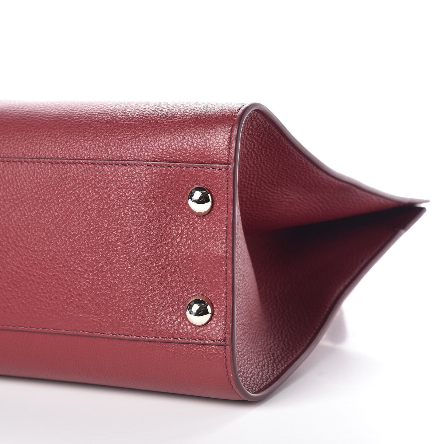 Grainy Calfskin Riley Tote Red