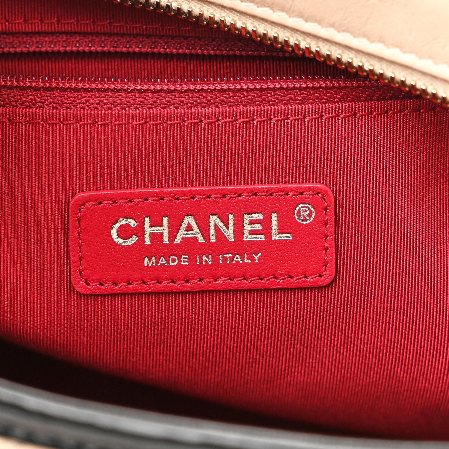 Chanel Aged Calfskin Quilted Medium Gabrielle Hobo Beige Black 7 of 10