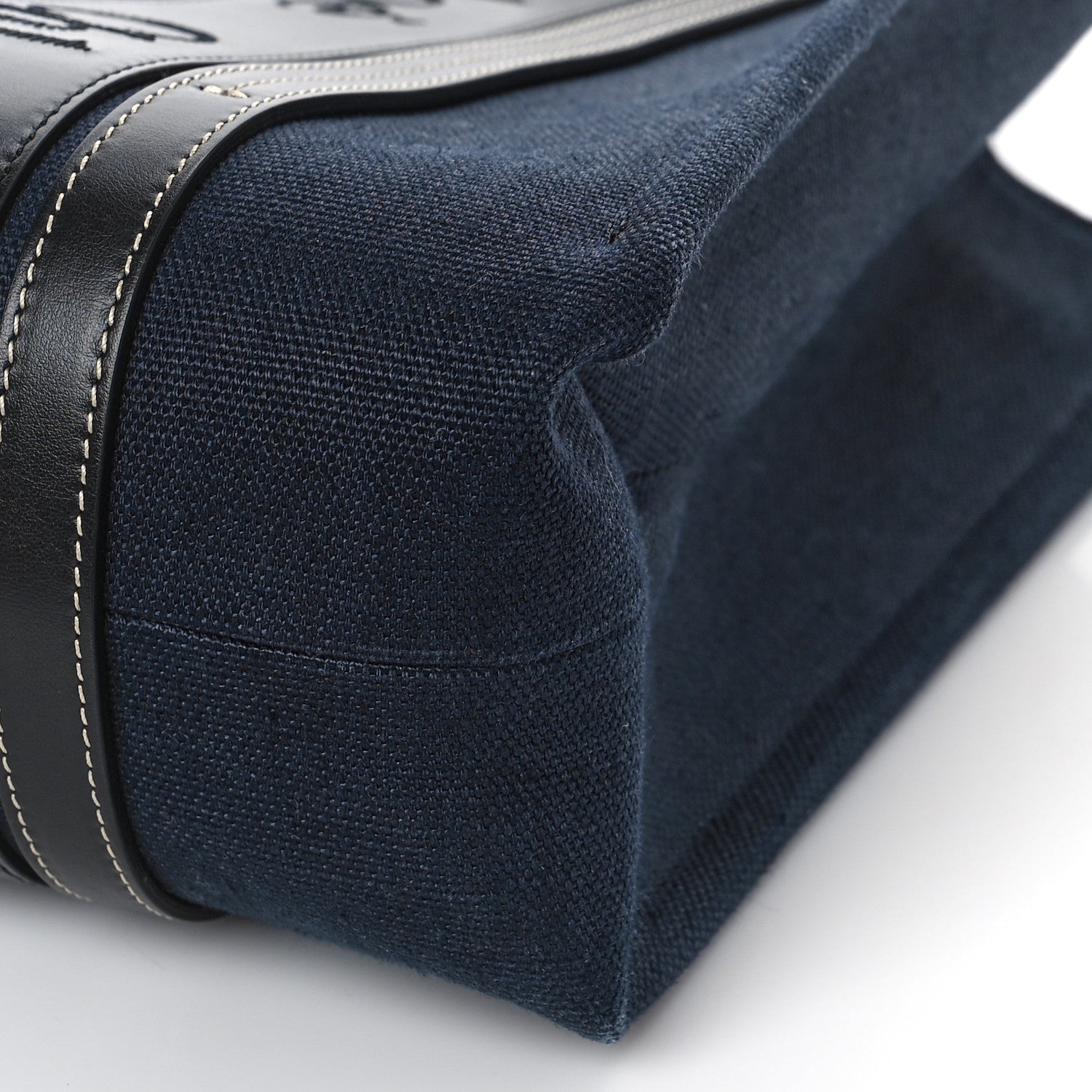 Chloe Calfskin Linen Medium Woody Tote Deep Denim 8 of 10