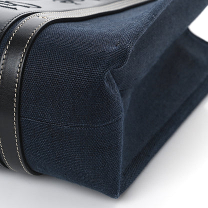 Chloe Calfskin Linen Medium Woody Tote Deep Denim 8 of 10