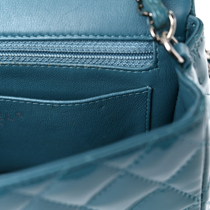 Chanel Patent Quilted Mini Rectangular Flap Turquoise 12 of 12