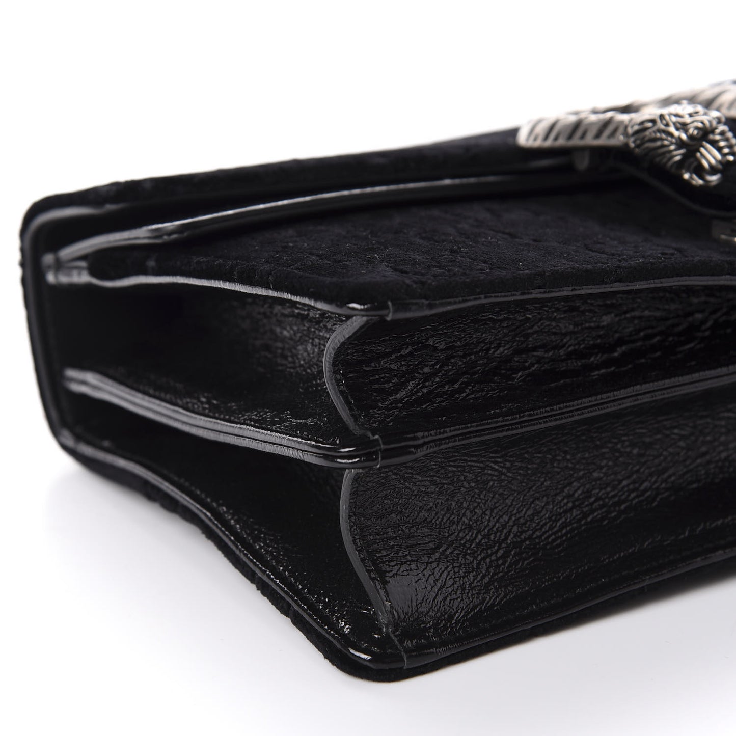 Velvet GG Monogram Small Dionysus Shoulder Bag Black