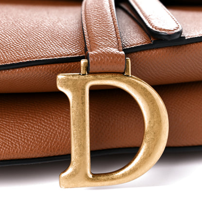 Christian Dior Grained Calfskin Saddle Bag Camello 11 of 12
