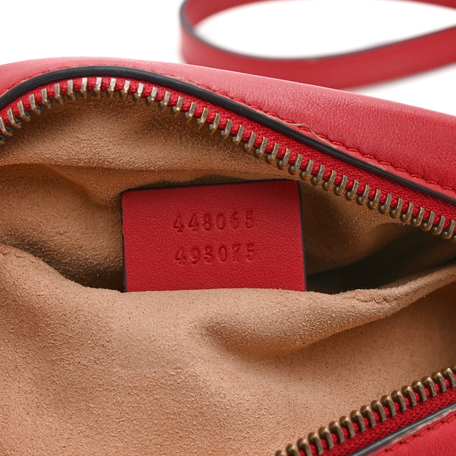 Gucci Calfskin Matelasse Mini GG Marmont Chain Shoulder Bag Hibiscus Red 6 of 10