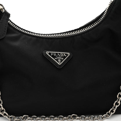Prada Nylon Re-Edition 2005 Shoulder Bag Black 7 of 9