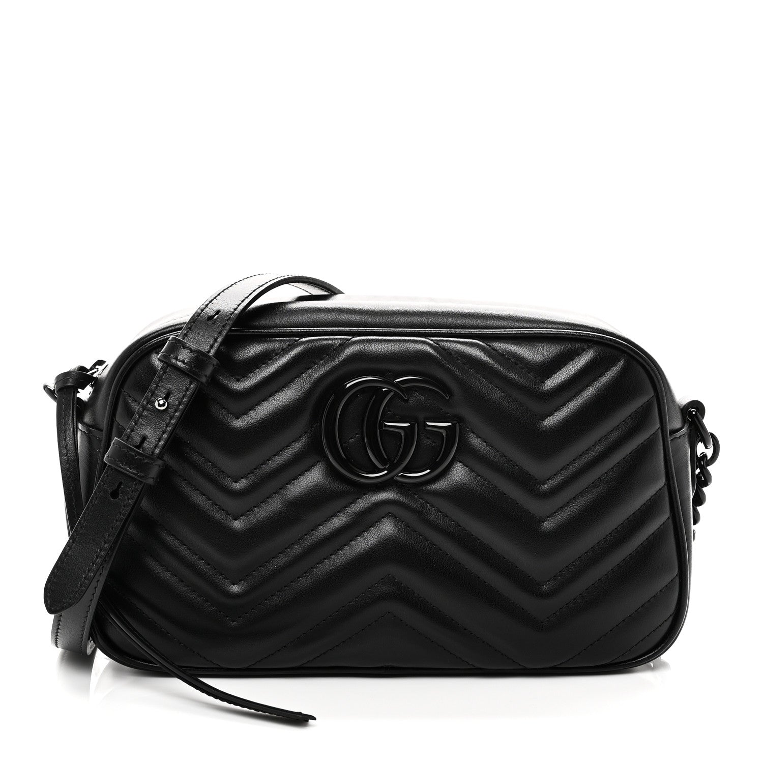 Gucci Calfskin Matelasse Monochrome Small GG Marmont Chain
