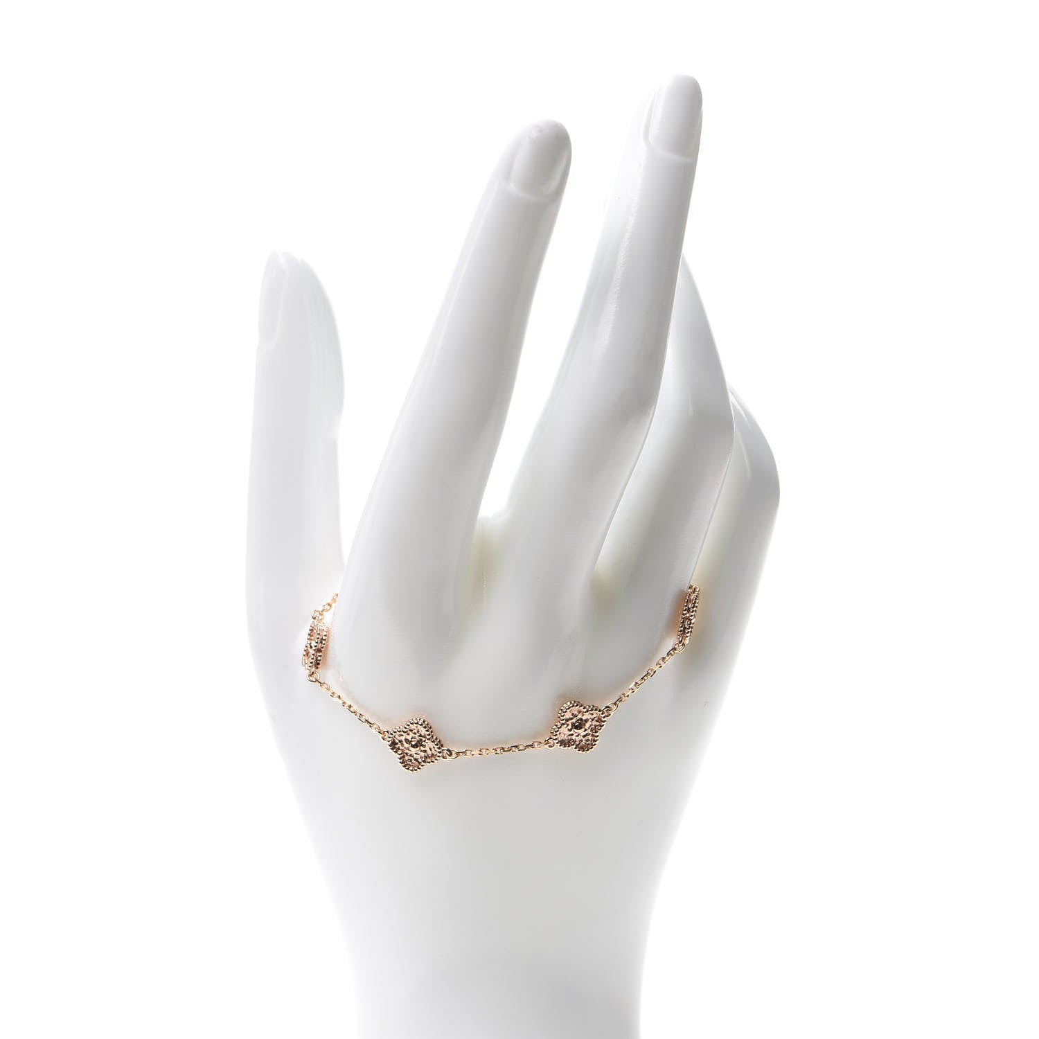 Van Cleef & Arpels 18K Rose Gold 6 Motifs Sweet Alhambra Bracelet 2 of 7