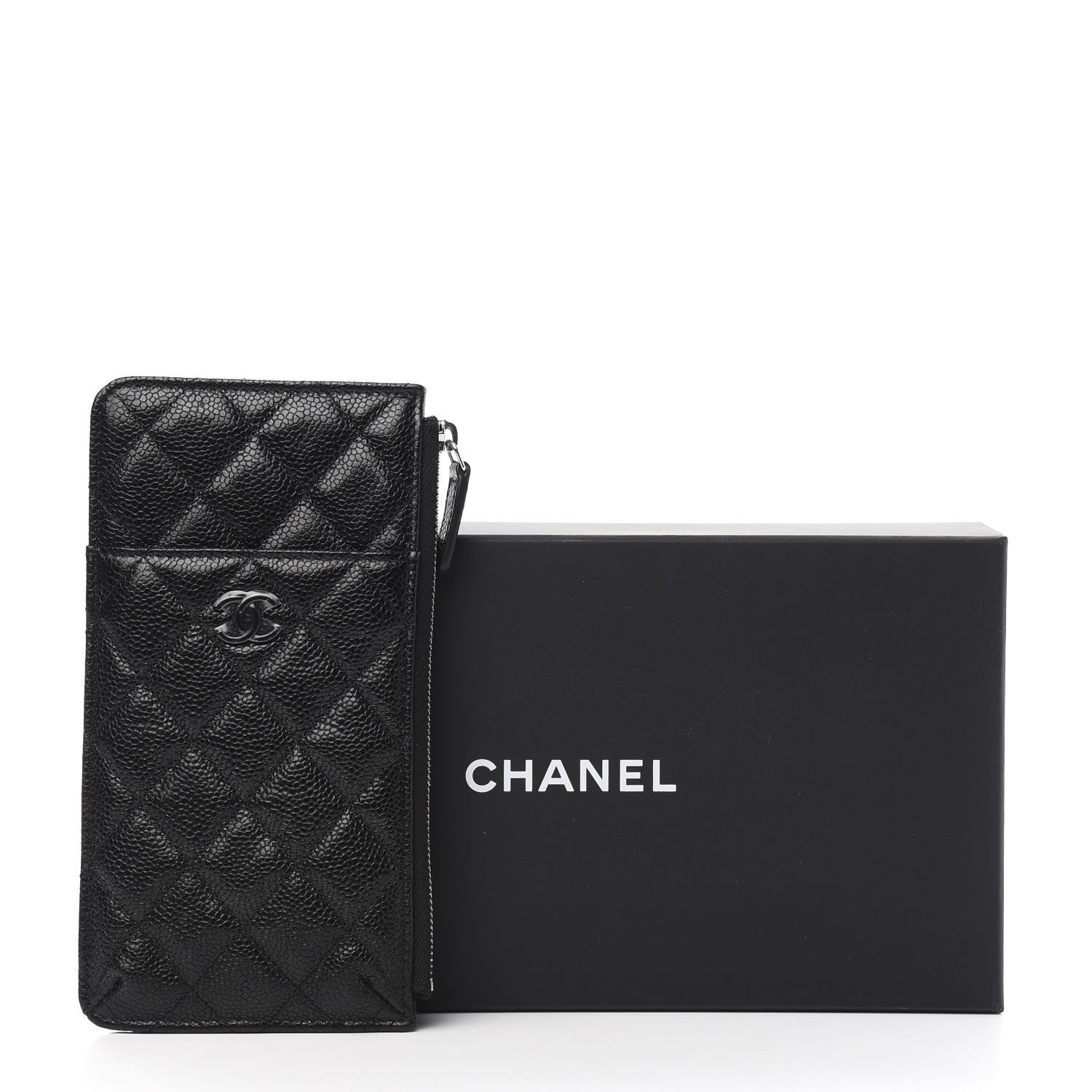 Chanel Caviar Quilted Classic Flat Wallet Pouch So Black 7 of 7