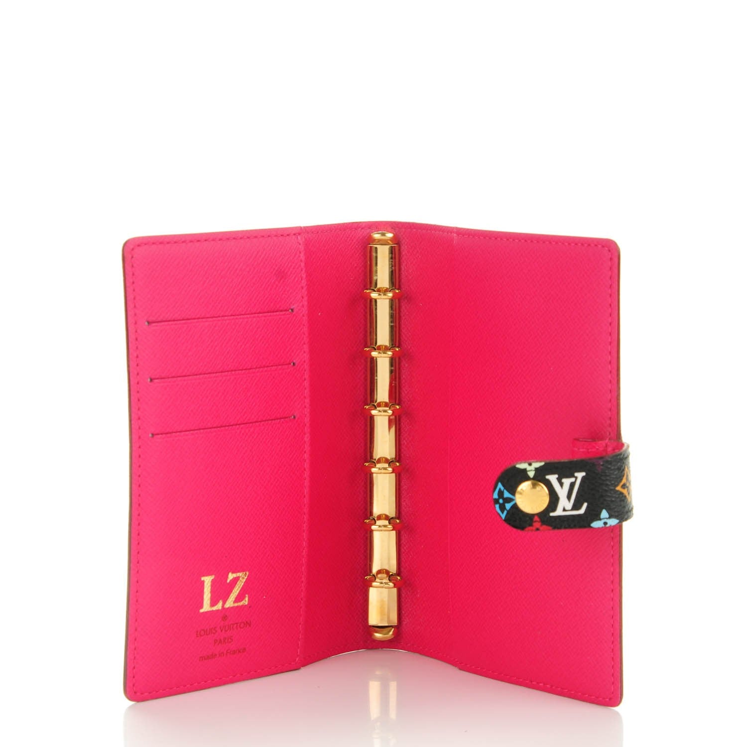 Louis Vuitton Monogram Multicolor Small Ring Agenda Cover Black Grenade 5 of 7
