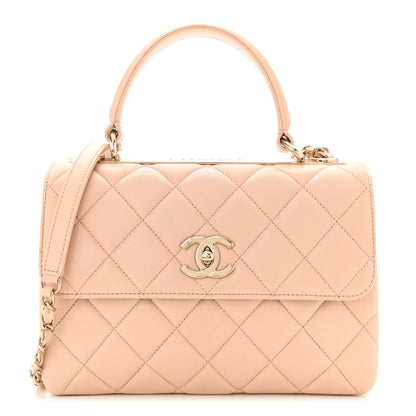 Chanel Lambskin Quilted Small Trendy CC Dual Handle Flap Bag Beige 1 of 10